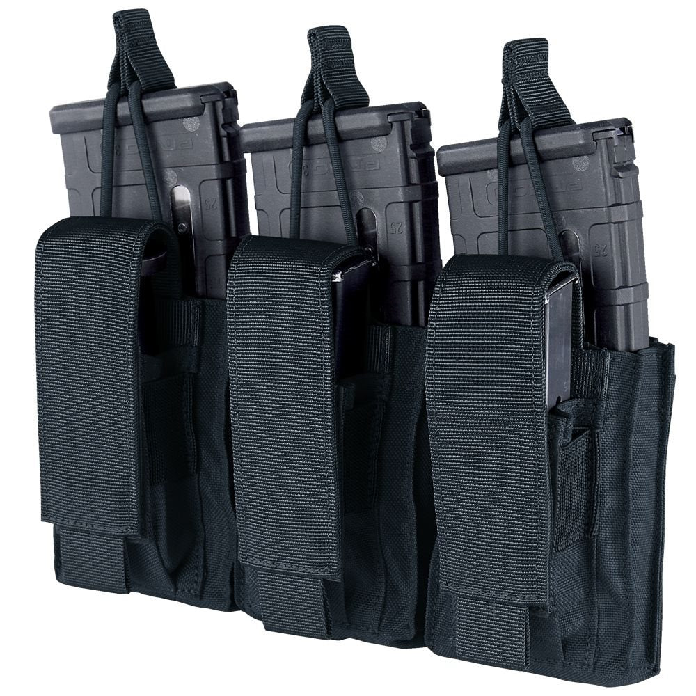 Funda portacargadores Kangaroo Gen II verde para 3 cargadores AR/AK y 3 de pistola, nylon resistente y fijación MOLLE/PALS