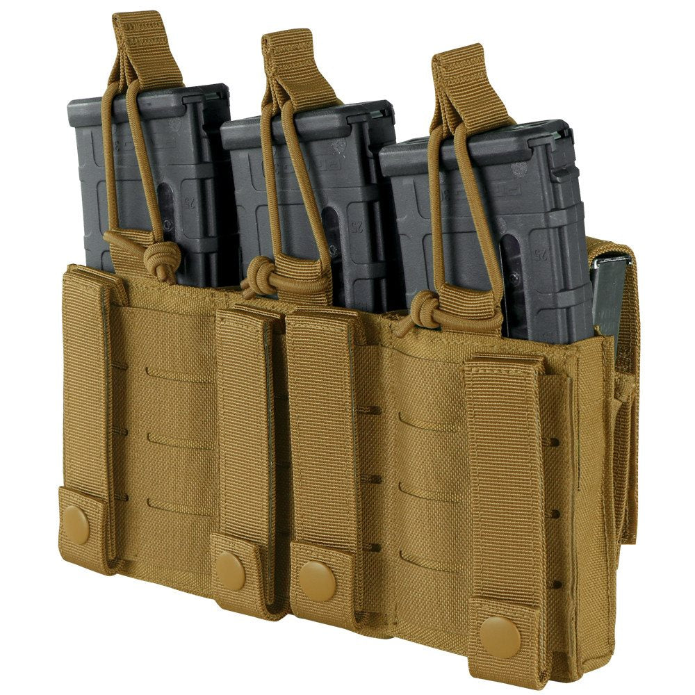 Funda portacargadores Kangaroo Gen II verde para 3 cargadores AR/AK y 3 de pistola, nylon resistente y fijación MOLLE/PALS