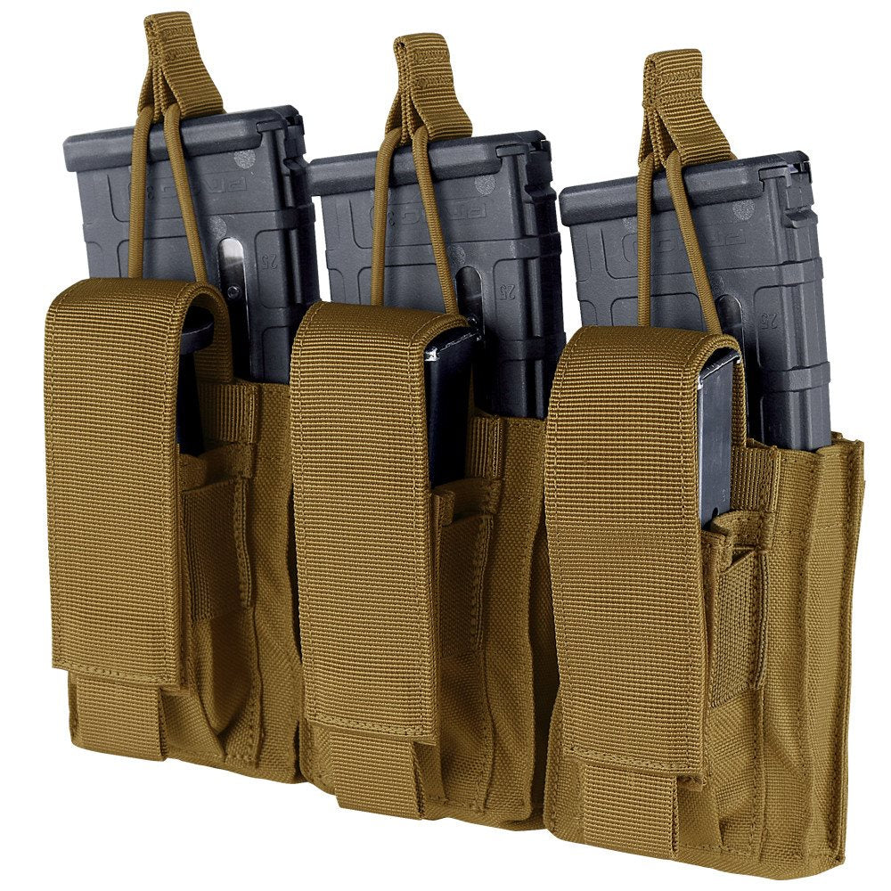 Funda portacargadores Kangaroo Gen II verde para 3 cargadores AR/AK y 3 de pistola, nylon resistente y fijación MOLLE/PALS
