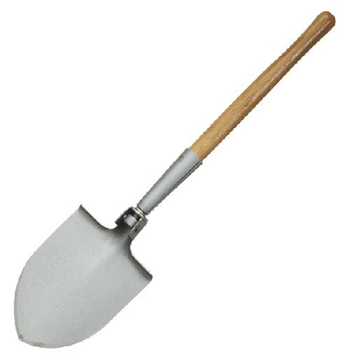Pala plegable rusa con mango de madera, nueva, sin funda