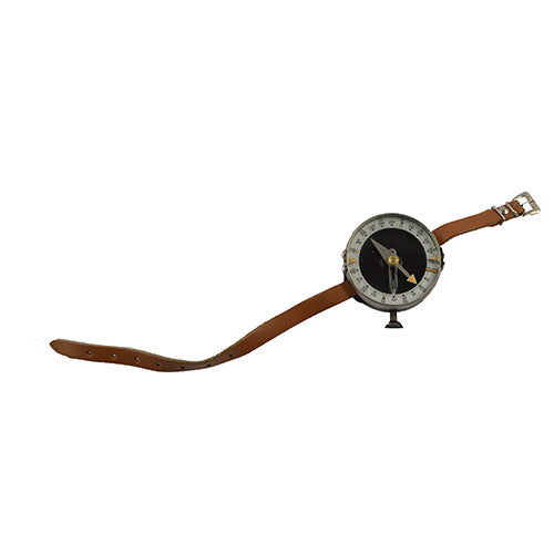 Brújula de pulsera ČSLA original con pulsera de cuero, diámetro 5 cm