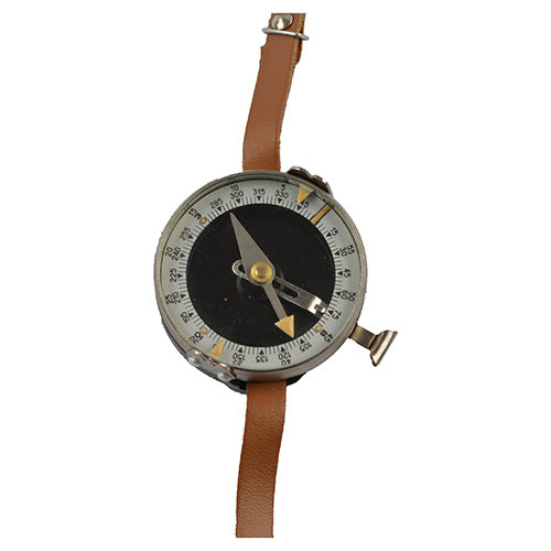 Brújula de pulsera ČSLA original con pulsera de cuero, diámetro 5 cm
