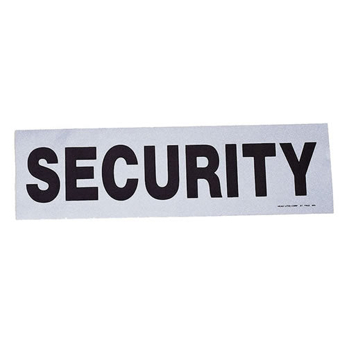 Parche reflectante para espalda con texto SECURITY, aprox. 30,5 x 9 cm
