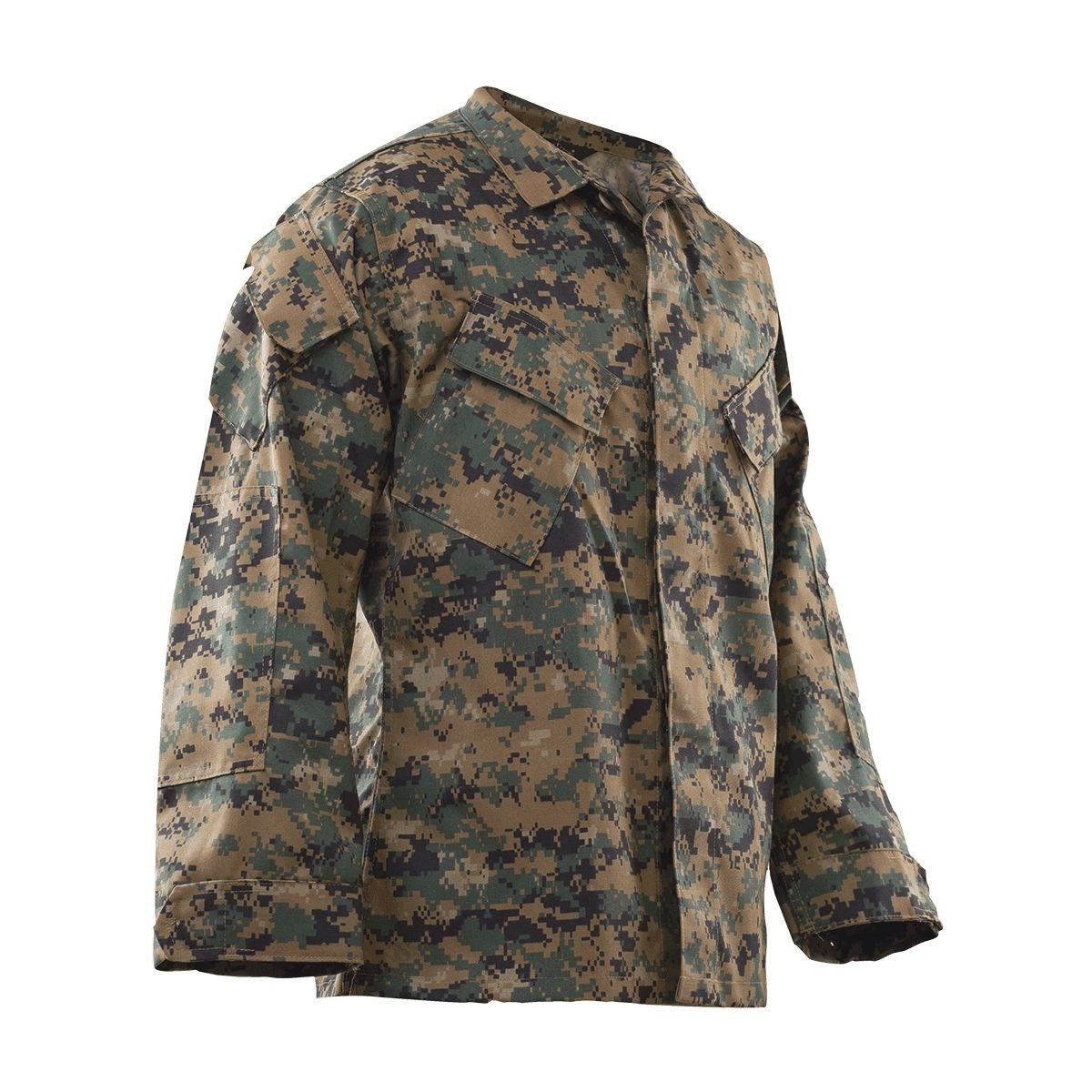 Blusa USMC Digital Woodland TRU-SPEC en tejido 35% algodón y 65% poliéster, patrón camuflaje Digital Woodland
