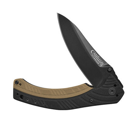 Navaja plegable SCORN con hoja lisa de 83 mm, acero AUS-8 y mango G10