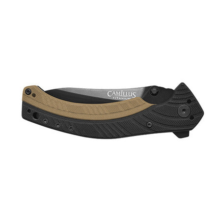 Navaja plegable SCORN con hoja lisa de 83 mm, acero AUS-8 y mango G10