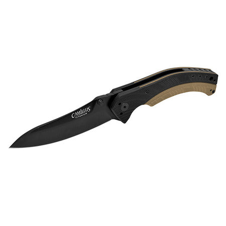 Navaja plegable SCORN con hoja lisa de 83 mm, acero AUS-8 y mango G10