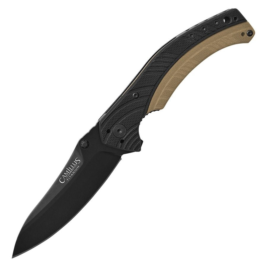 Navaja plegable SCORN con hoja lisa de 83 mm, acero AUS-8 y mango G10
