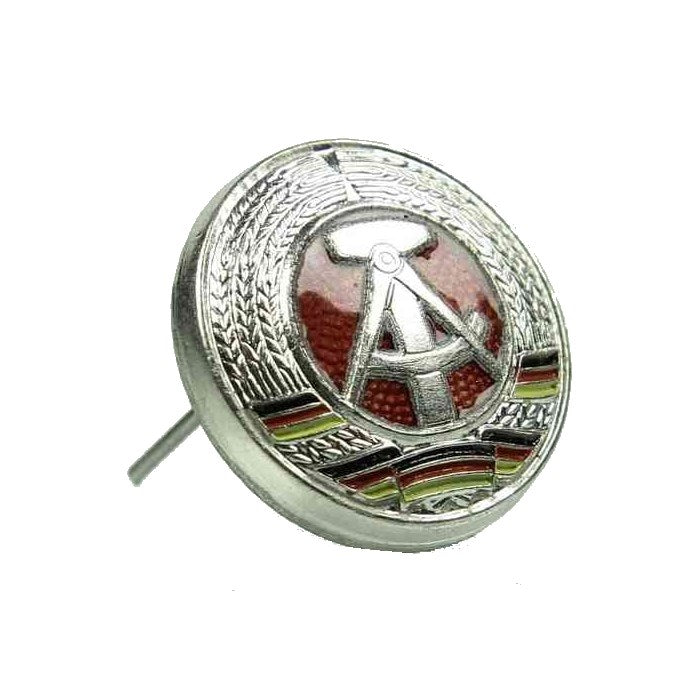 Insignia kokarda plateada de la NVA (Alemania Oriental), diámetro aprox. 20 mm