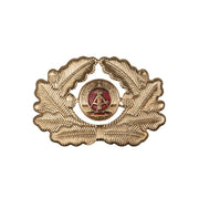 Insignia dorada de gorra NVA para oficiales, aprox. 6x4 cm, kokarda 2 cm