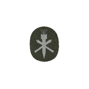 Parche NVA oval 'RAKETEN UND ARTILLERIETRUPPEN', aprox. 5 x 6 cm