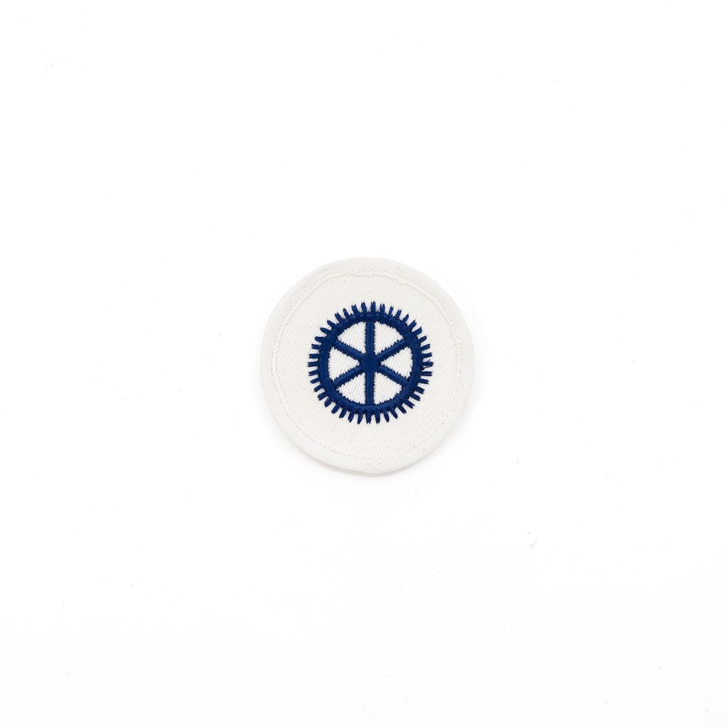 Parche NVA unidades navales blanco, círculo con estrella, 6 cm