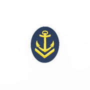 Parche naval NVA Obermaat oval con ancla y V, 7 x 9 cm