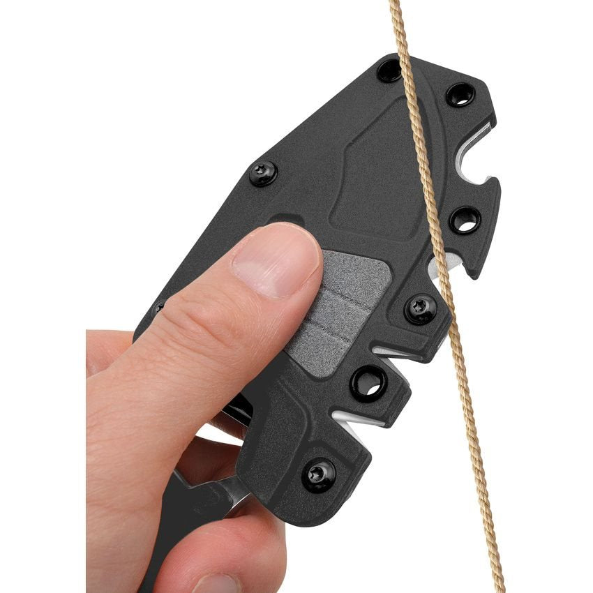 Cuchillo COMB hoja fija con perforaciones en forma de panal y recubrimiento titanio