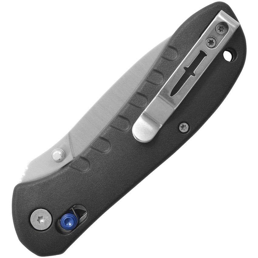 Cuchillo plegable ROVAX CUDA Camillus, filo liso en acero 420, 54 HRC, apertura ambidiestra, negro
