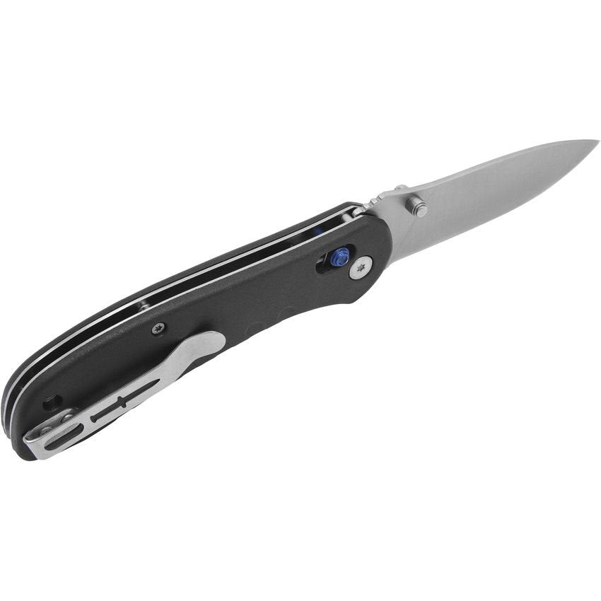 Cuchillo plegable ROVAX CUDA Camillus, filo liso en acero 420, 54 HRC, apertura ambidiestra, negro