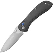 Cuchillo plegable ROVAX CUDA Camillus, filo liso en acero 420, 54 HRC, apertura ambidiestra, negro