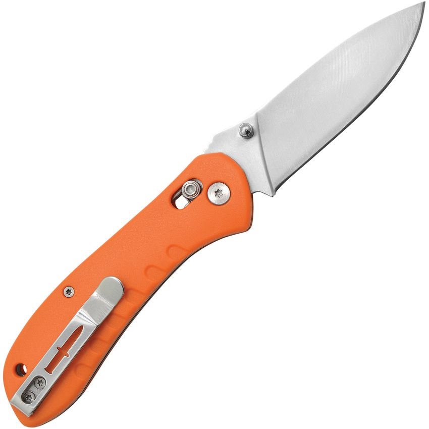 Cuchillo plegable ROVAX CUDA naranja con hoja lisa de acero inoxidable 420 (54 HRC)
