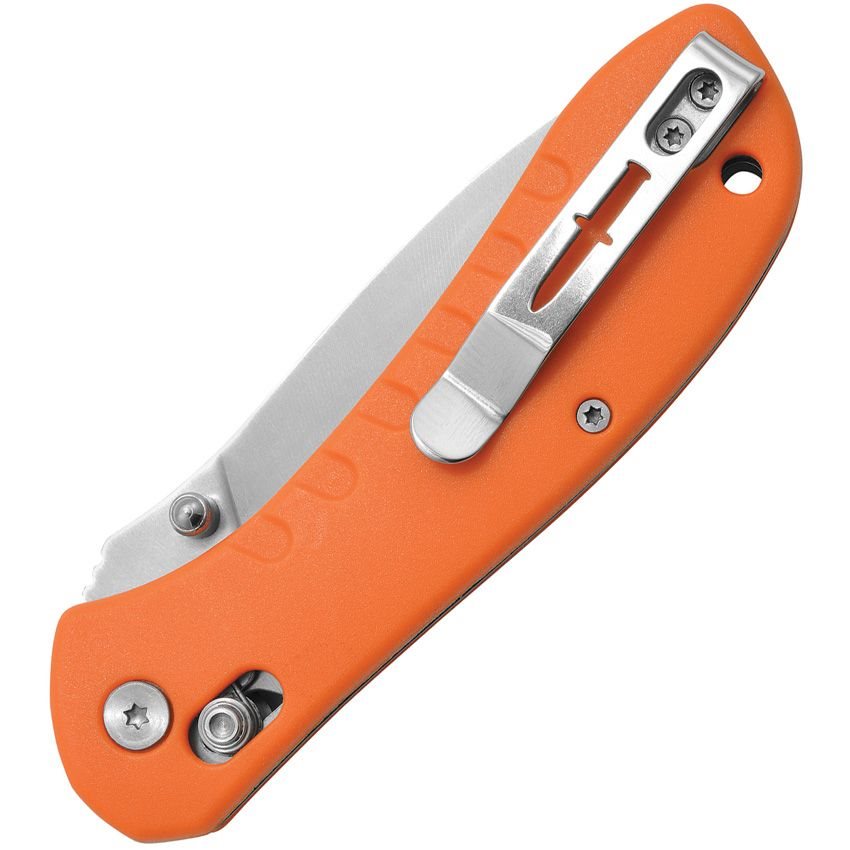 Cuchillo plegable ROVAX CUDA naranja con hoja lisa de acero inoxidable 420 (54 HRC)