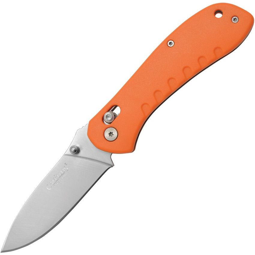 Cuchillo plegable ROVAX CUDA naranja con hoja lisa de acero inoxidable 420 (54 HRC)