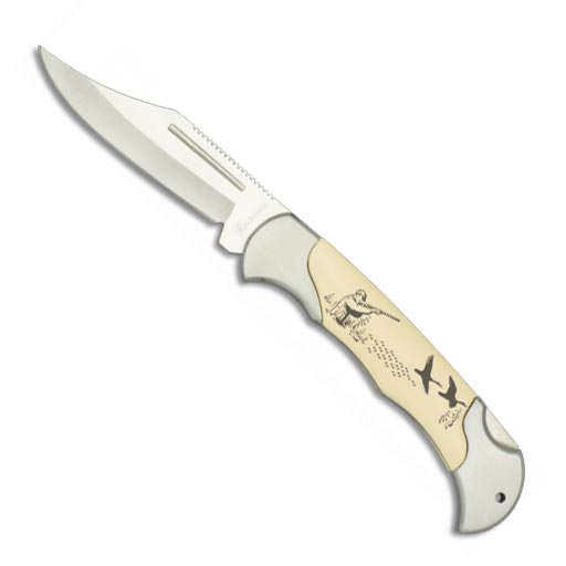 Navaja plegable SCOUT GR525 motivo de caza hoja 8 cm