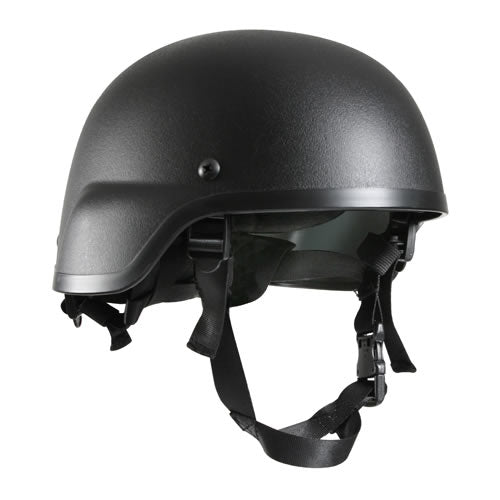 Casco MICH 2000 plástico ABS negro con acolchado interior de 7 almohadillas