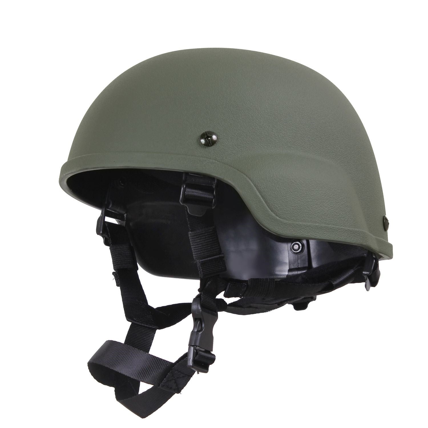 Casco MICH 2000 plástico ABS negro con acolchado interior de 7 almohadillas