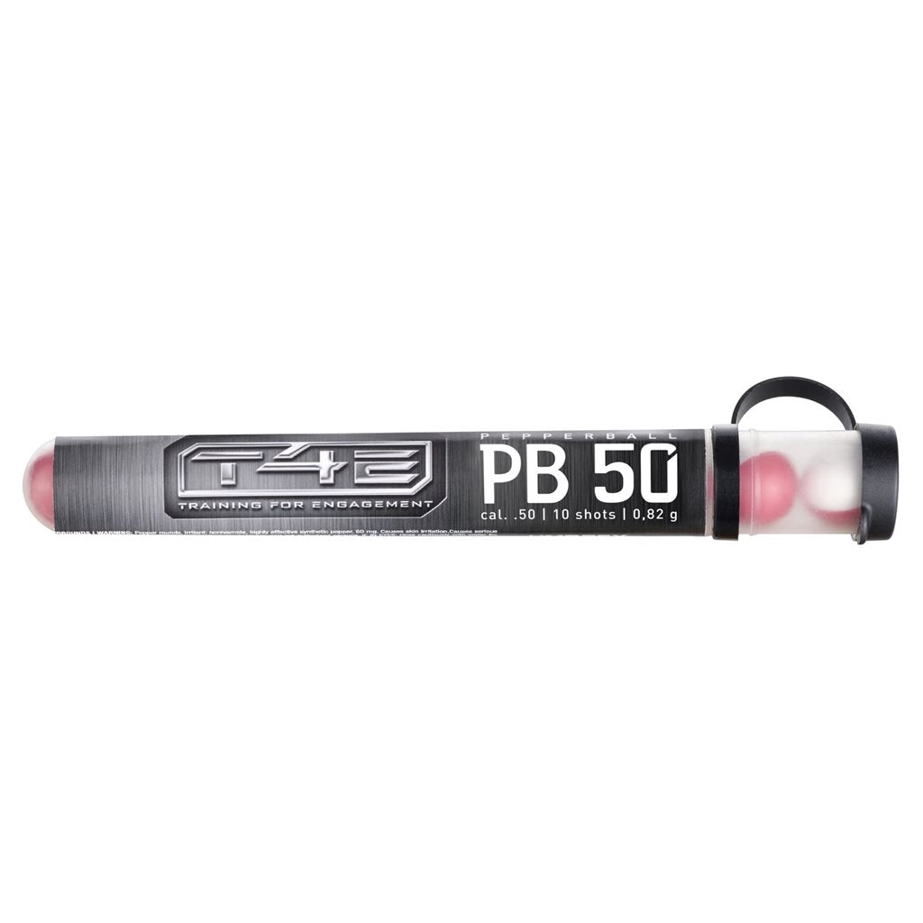 Bolas T4E DEFENSE RB .50, 10 unidades, bolas plásticas con carga de pimienta