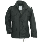 Chaqueta US M-65 negra con capucha oculta y bolsillos exteriores