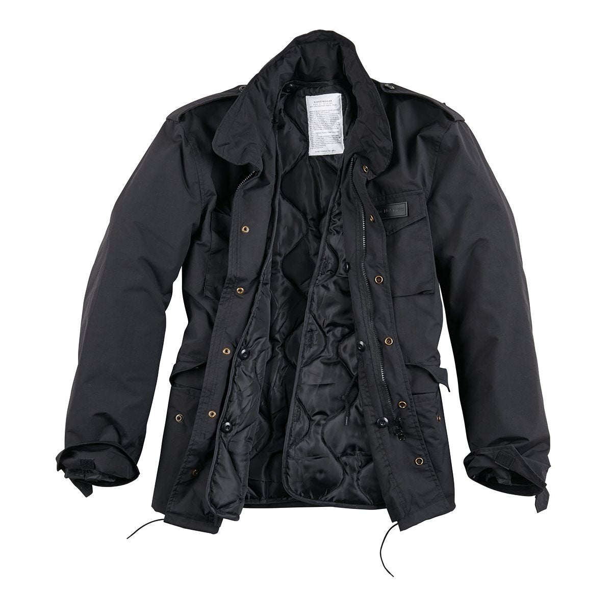 Chaqueta US M65 HYDRO negra con forro, vista frontal
