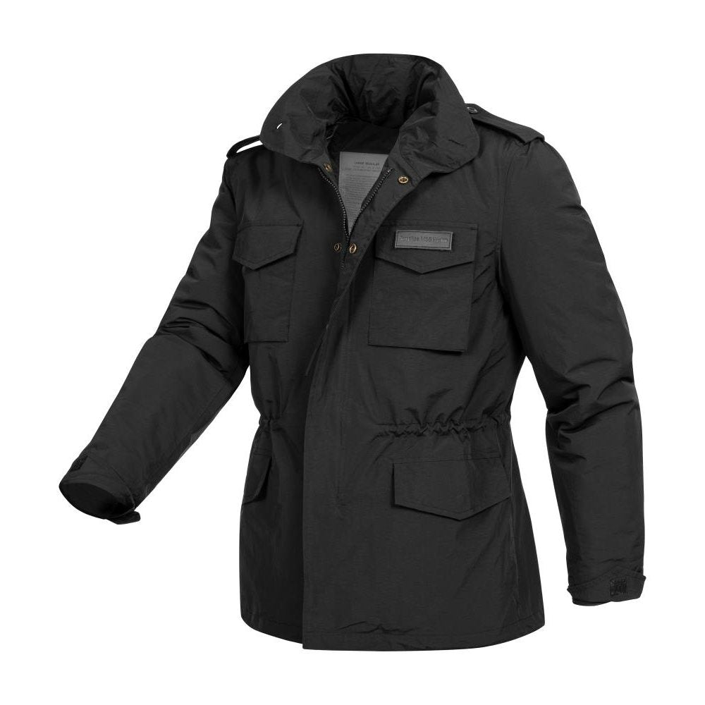 Chaqueta US M65 HYDRO negra con forro, vista frontal