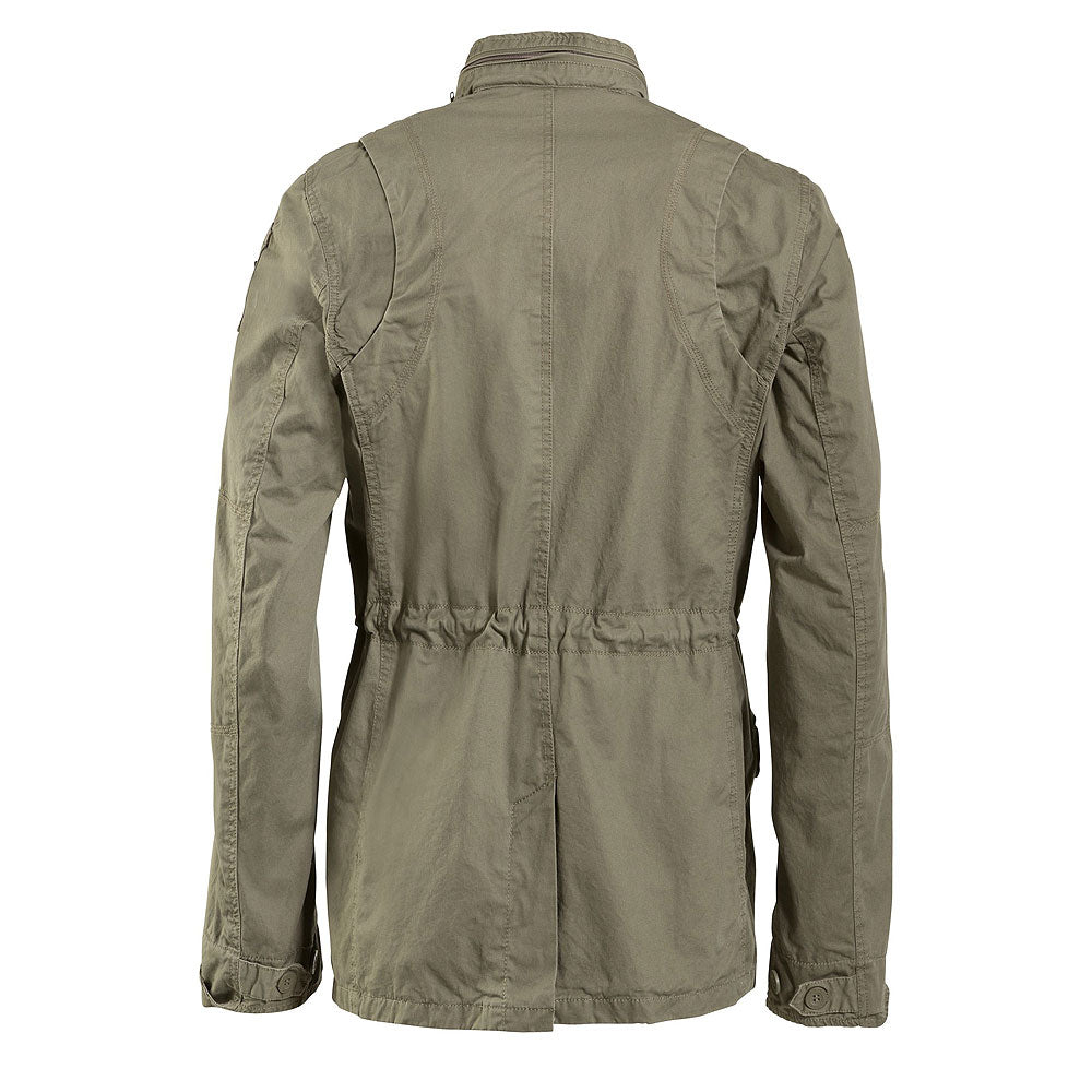 Chaqueta Bunda DELTA BRITANNIA verde con capucha y seis bolsillos