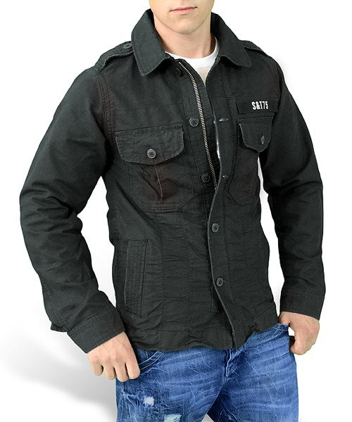 Chaqueta ligera HERITAGE negra con bolsillos de solapa