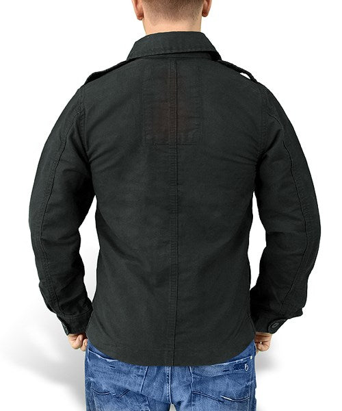 Chaqueta ligera HERITAGE negra con bolsillos de solapa