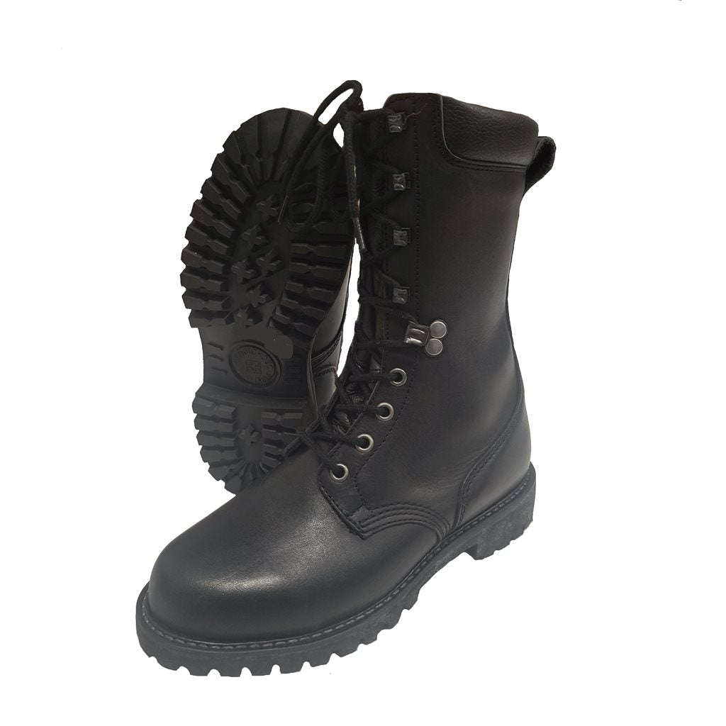 Botas altas de cuero negras con membrana GORE-TEX, estilo francés