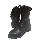 Botas altas de cuero negras con membrana GORE-TEX, estilo francés