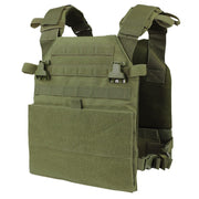 Chaleco VANQUISH portaplacas verde con sistema VAS, PALS/MOLLE y paneles velcro