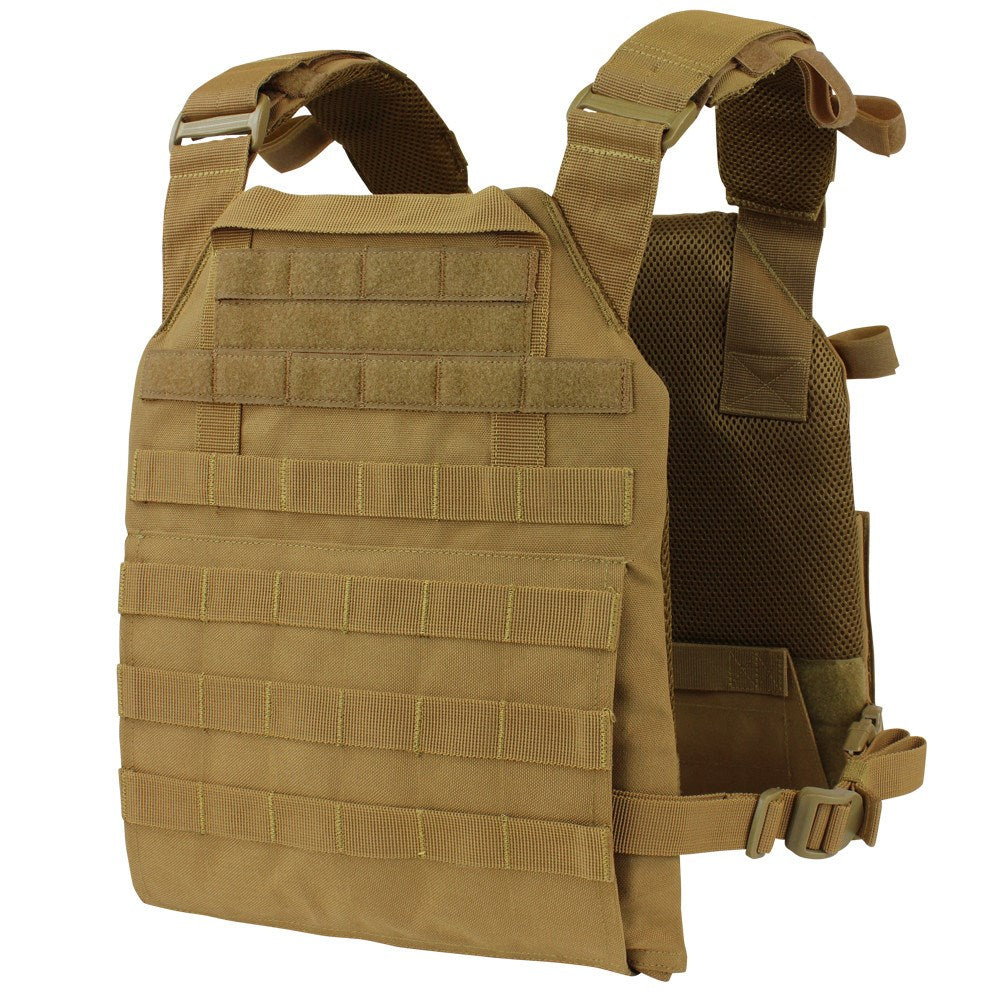 Chaleco VANQUISH portaplacas verde con sistema VAS, PALS/MOLLE y paneles velcro