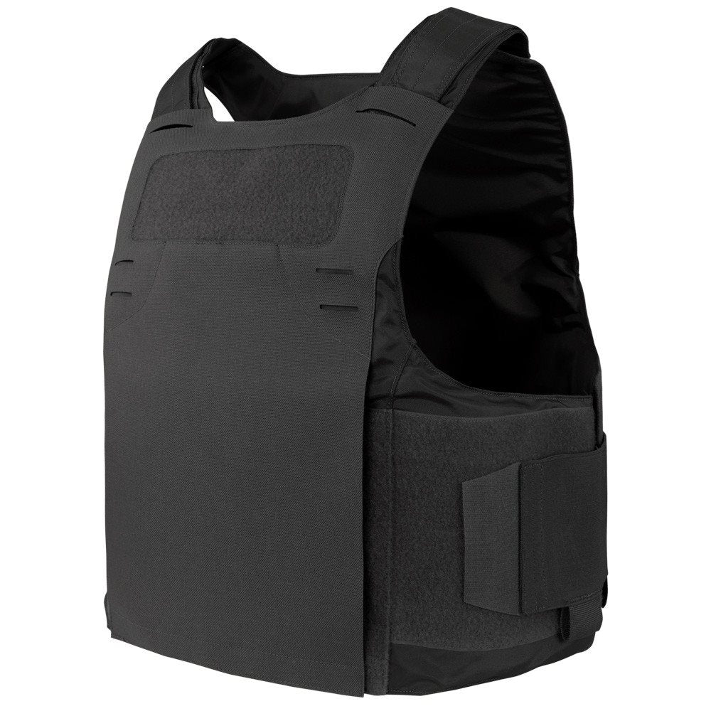Chaleco LCS VANQUISH LT portaplacas negro, perfil bajo, compatible con balística blanda y dura