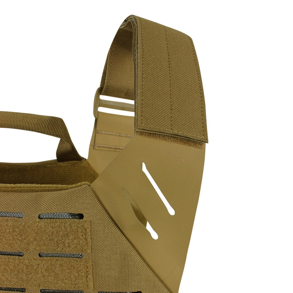 Vesta LCS Vanquish negra, portaplacas de Cordura compatible con placas SAPI L y M