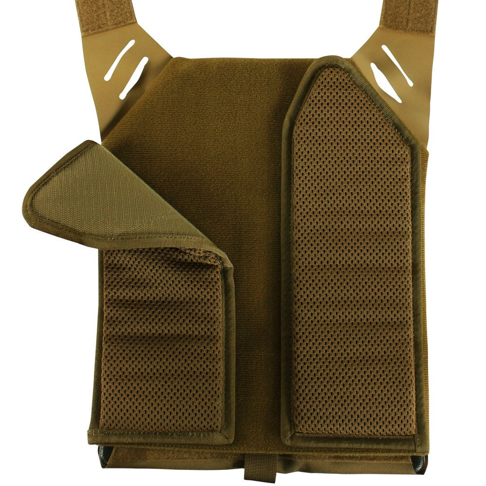 Vesta LCS Vanquish negra, portaplacas de Cordura compatible con placas SAPI L y M