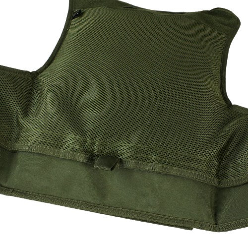 Chaleco Enforcer portaplacas verde de nylon con sistema de rápido desprendimiento, peso 1,7 kg