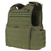 Chaleco Enforcer portaplacas verde de nylon con sistema de rápido desprendimiento, peso 1,7 kg