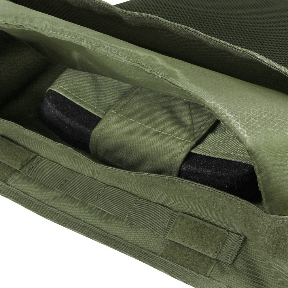 Chaleco Portaplacas Vesta EXO MOLLE gen.II verde, material nylon, vista delantera