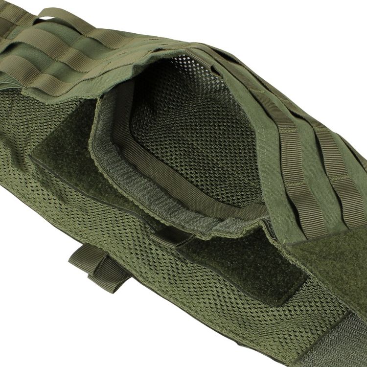 Chaleco Portaplacas Vesta EXO MOLLE gen.II verde, material nylon, vista delantera