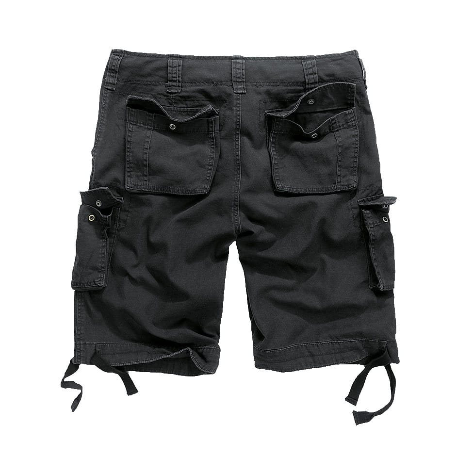 Bermudas URBAN LEGEND negras de algodón lavado, corte ligero