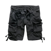 Bermudas URBAN LEGEND negras de algodón lavado, corte ligero