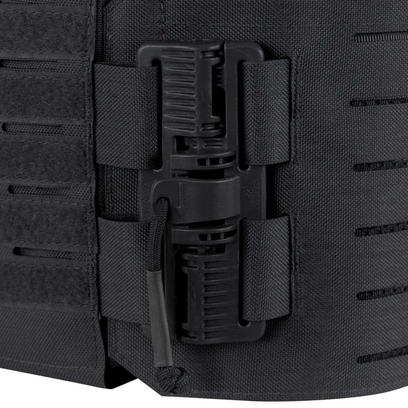 Portaplacas VANQUISH RS negro de Condor Outdoor en laminado de nylon con MOLLE/PALS recortado por láser