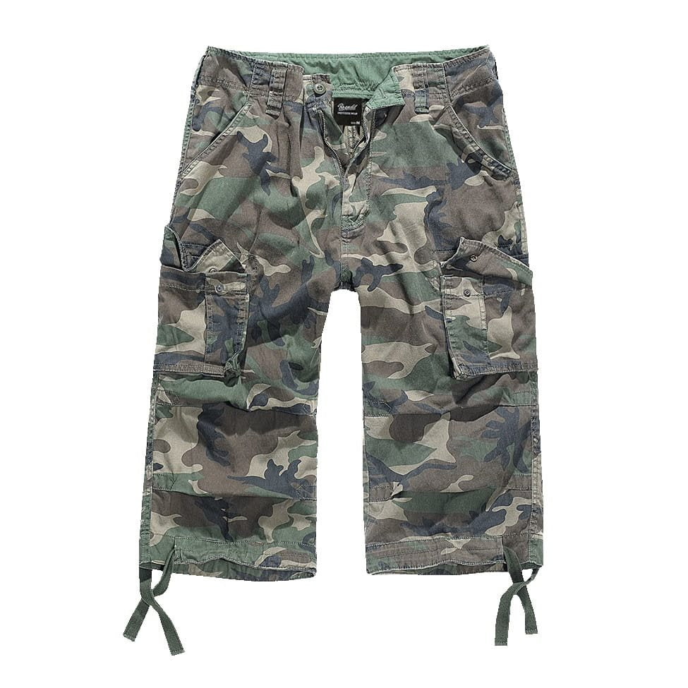 Bermudas 3/4 Urban Legend Woodland en camuflaje, algodón ligero y seis bolsillos