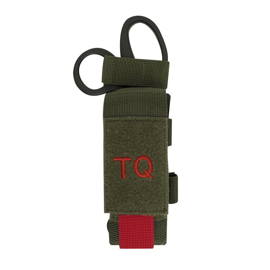 Funda MOLLE TQ verde para torniquete y tijeras